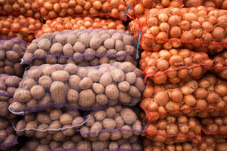 Bags,With,Onion,And,Potato,At,Farmers,Market